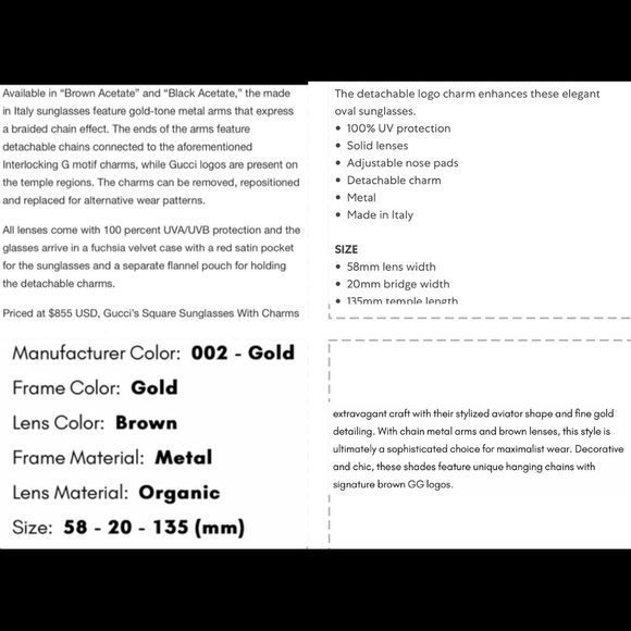 GUCCI GOLD CHAIN- LINK FROM THE CHARM COLLECTION, WITH DETACHABLE CHARMS - Picture 4 of 16